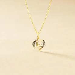 Pendentif Eudocie Coeur Lettre Or Jaune