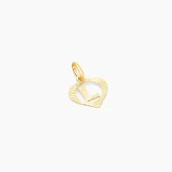 Pendentif Eudocie Coeur Lettre Or Jaune