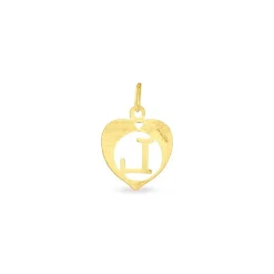 Pendentif Eudocie Coeur Lettre Or Jaune