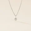 Pendentif Eudocie Coeur Lisse Or Blanc