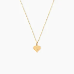 Pendentif Eudocie Coeur Message Or Jaune