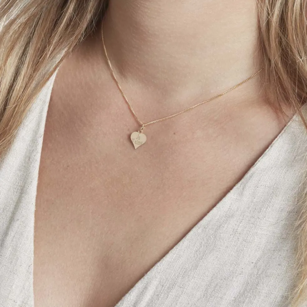 Pendentif Eudocie Coeur Message Or Jaune