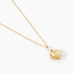 Pendentif Eudocie Coeur Stri Or Jaune