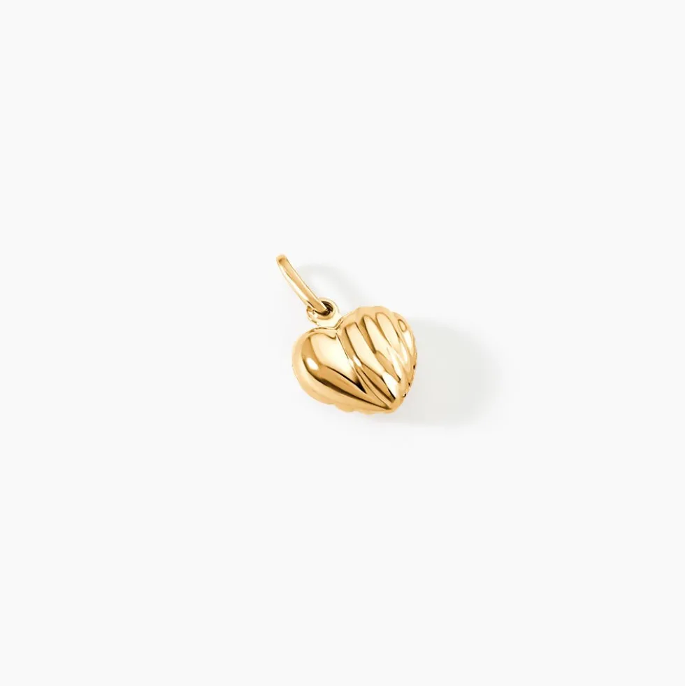 Pendentif Eudocie Coeur Stri Or Jaune