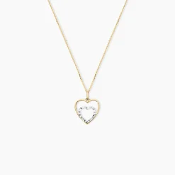 Pendentif Eudocie Double Coeurs Or Bicolore