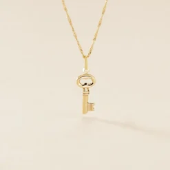 Pendentif Fatilia Clef Coeur Or Jaune