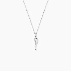 Pendentif Felicette Corne Abondance Or Blanc