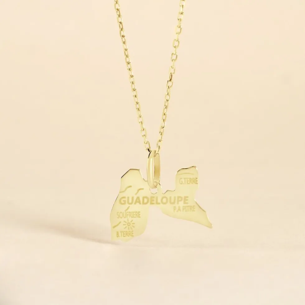 Pendentif Gaietana Guadeloupe Or Jaune