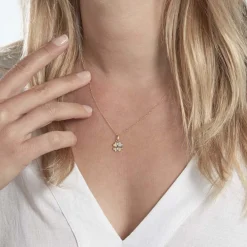 Pendentif Gert Coeur Trefle Or Jaune