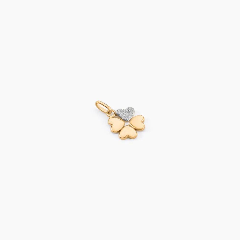 Pendentif Gert Coeur Trefle Or Jaune