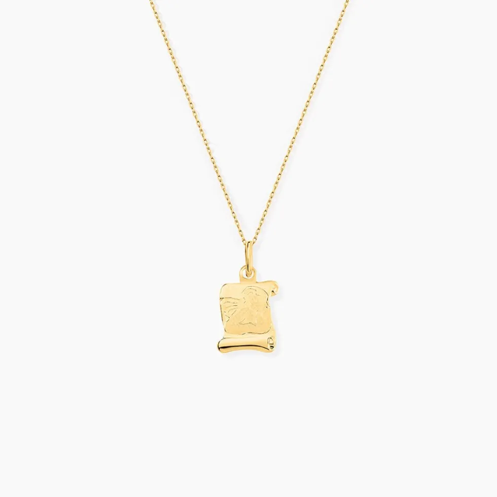 Pendentif Golda Ange Parchemin Or Jaune