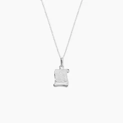 Pendentif Golda Ange Parchemin Or Blanc