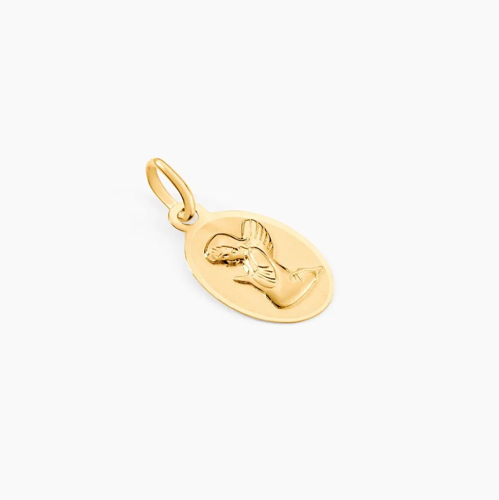 Pendentif Hadia Ange Ovale Or Jaune