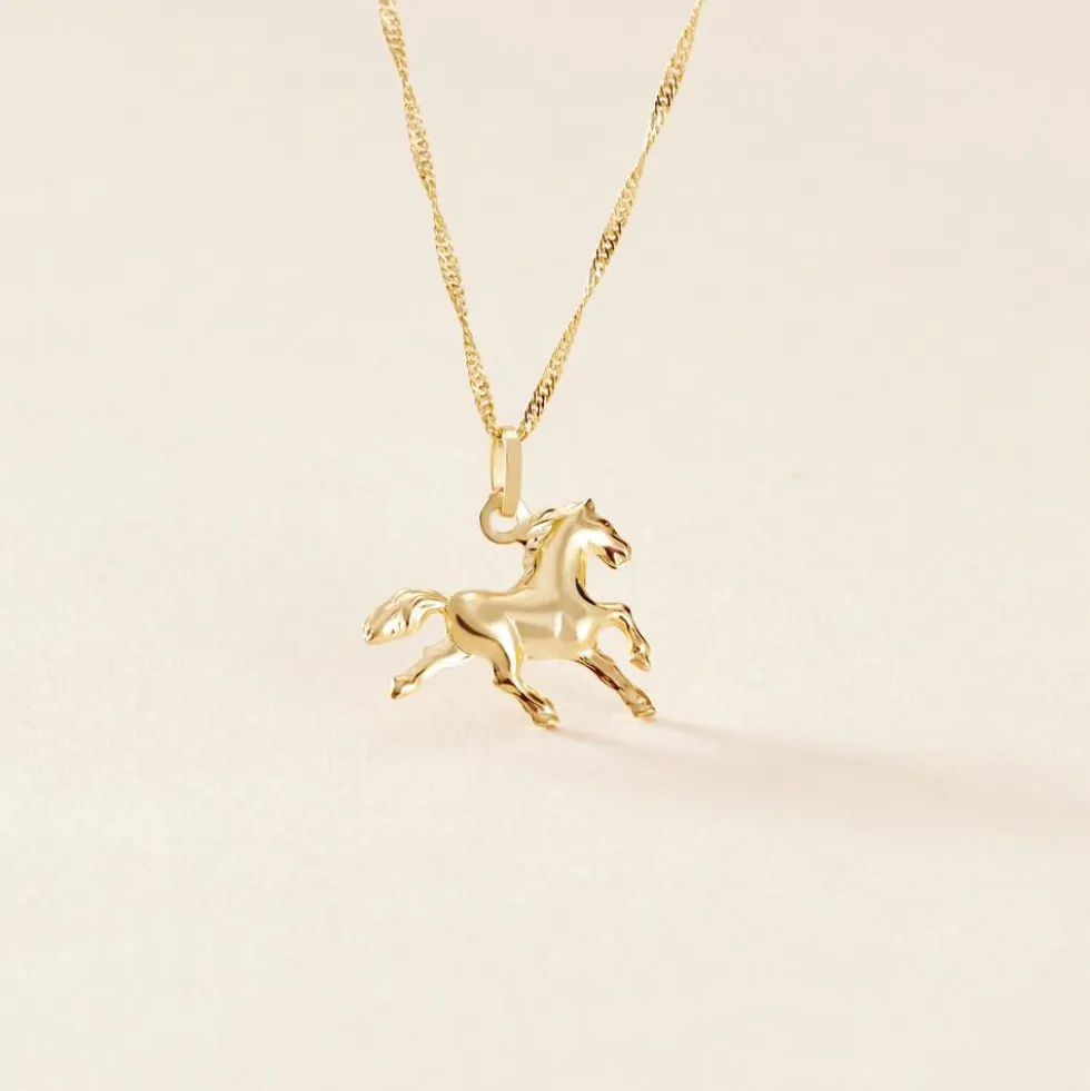 Pendentif Hagan Cheval Or Jaune