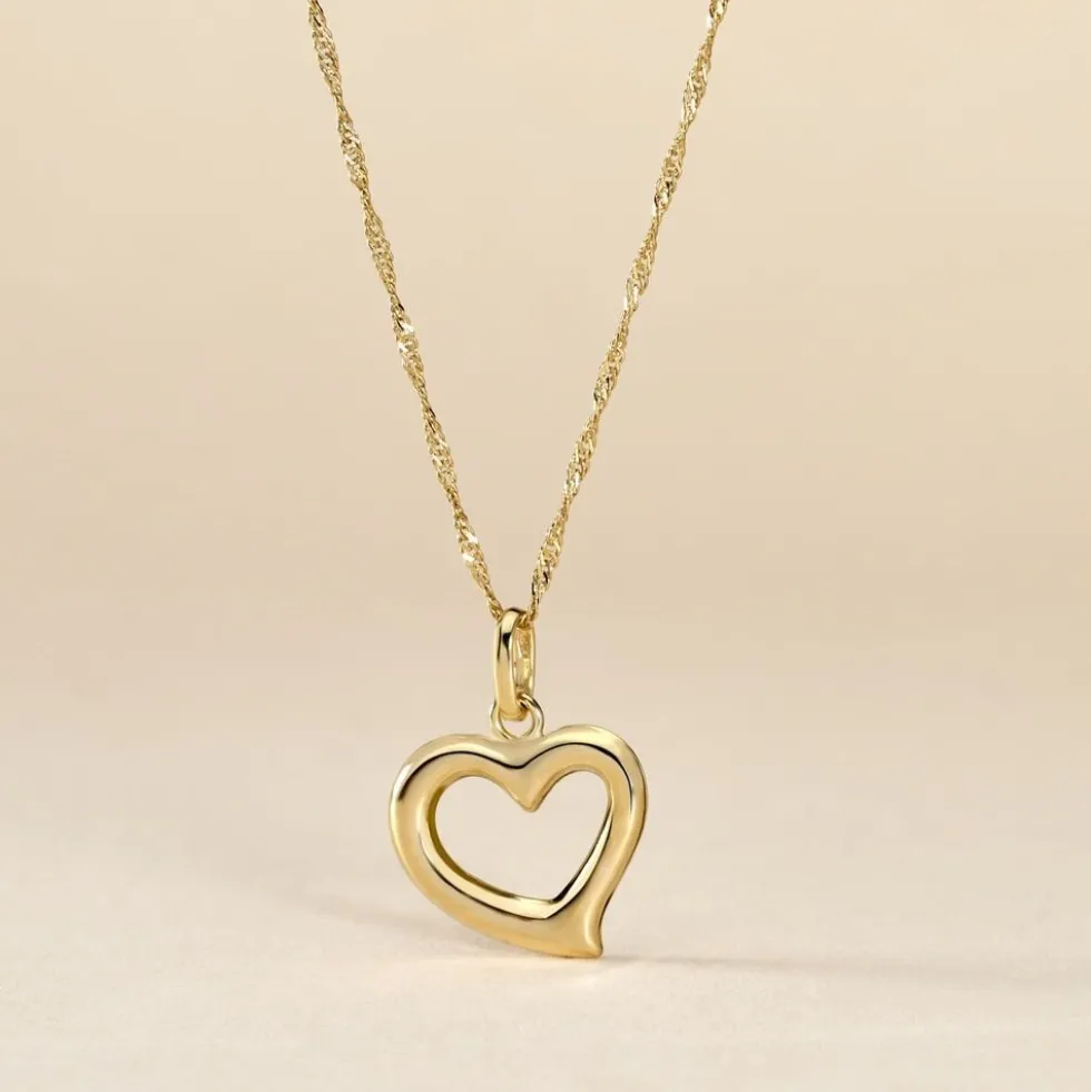 Pendentif Haiza Coeur Bombe Or Jaune