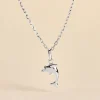 Pendentif Haizia Dauphin Or Blanc