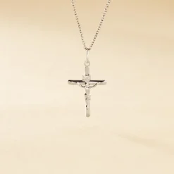 Pendentif Haley Croix Or Blanc