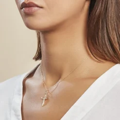 Pendentif Haley Croix Or Jaune