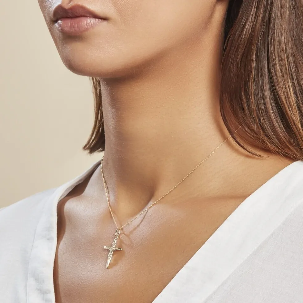 Pendentif Haley Croix Or Jaune