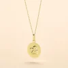 Pendentif Hanita Ange Rond Satine Or Jaune