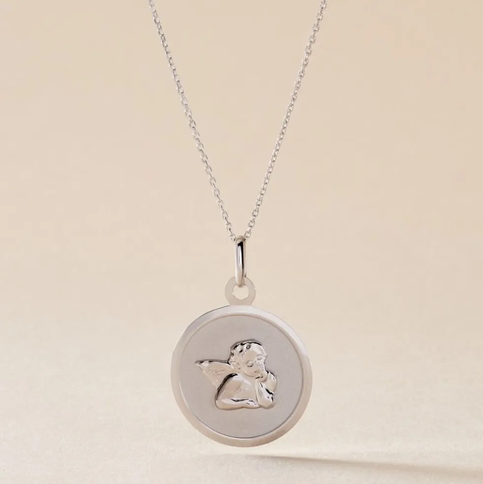 Pendentif Hannae Or Blanc