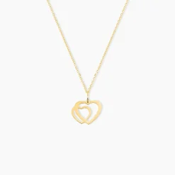 Pendentif Hasna Coeurs Lisses Or Jaune