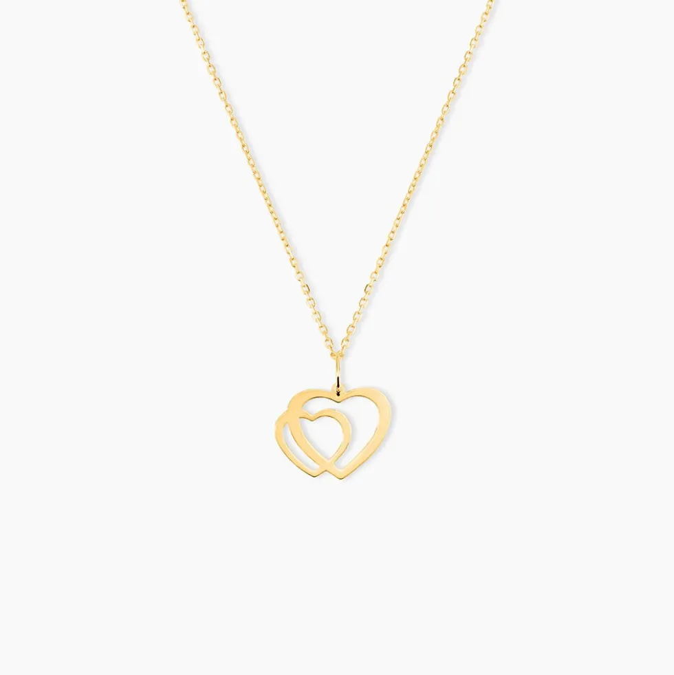 Pendentif Hasna Coeurs Lisses Or Jaune