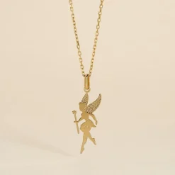 Pendentif Heliciane Fee Or Jaune