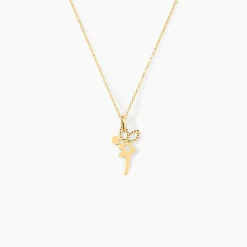 Pendentif Heliciane Fee Or Jaune