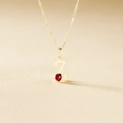 Pendentif Helidie Coccinelle Lettre Or Jaune