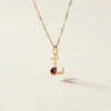 Pendentif Helidie Coccinelle Lettre Or Jaune