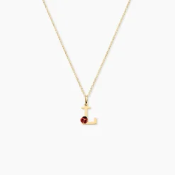 Pendentif Helidie Coccinelle Lettre Or Jaune