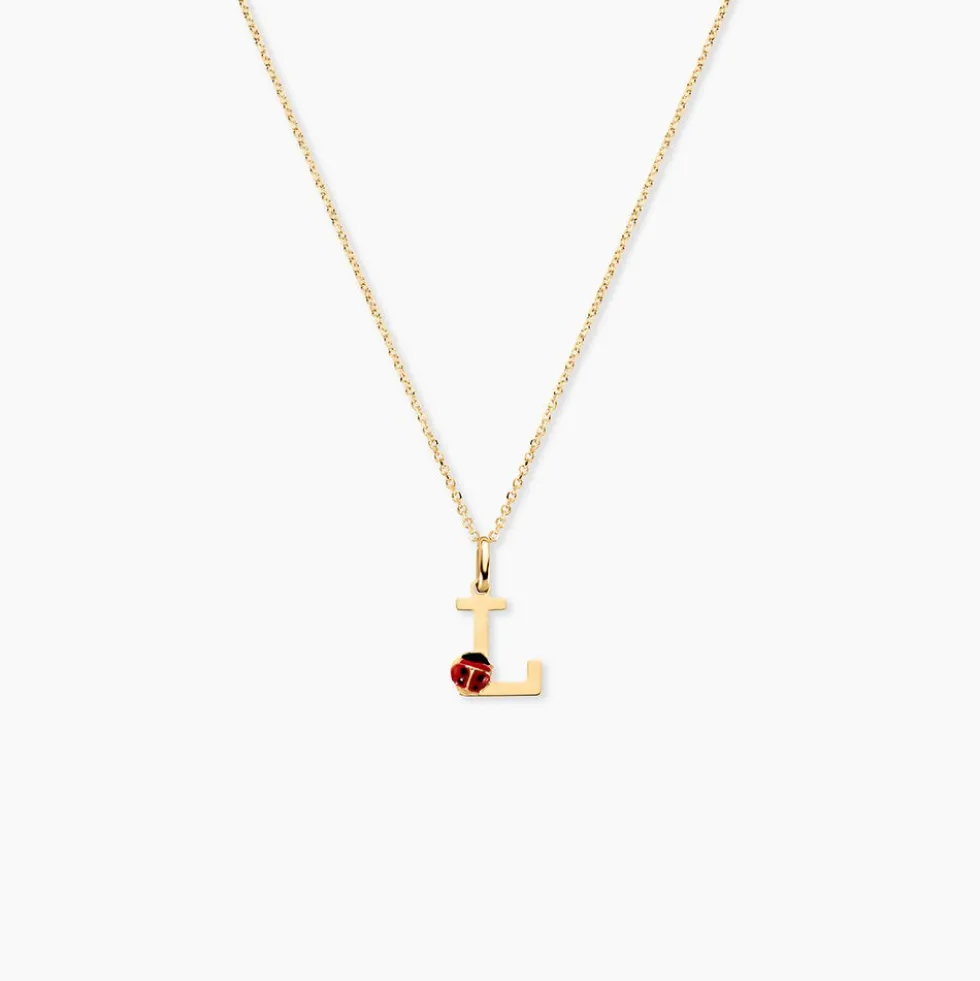 Pendentif Helidie Coccinelle Lettre Or Jaune