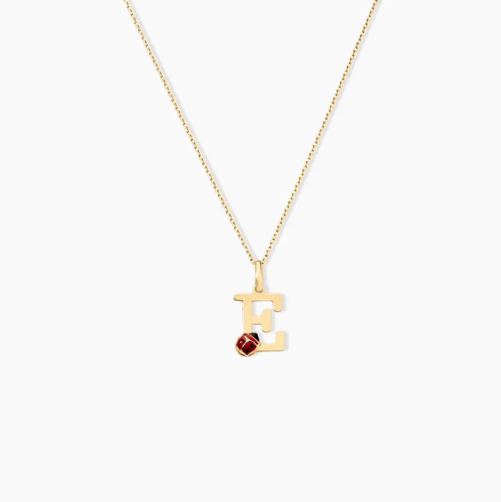 Pendentif Helidie Coccinelle Lettre Or Jaune