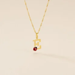 Pendentif Helidie Coccinelle Lettre Or Jaune
