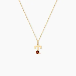 Pendentif Helidie Coccinelle Lettre Or Jaune