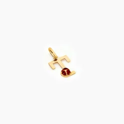 Pendentif Helidie Coccinelle Lettre Or Jaune