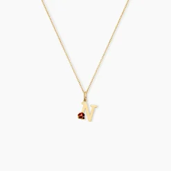 Pendentif Helidie Coccinelle Lettre Or Jaune