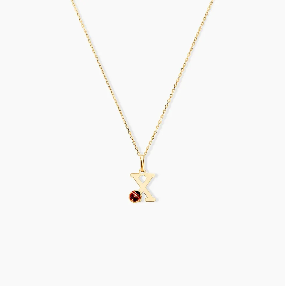 Pendentif Helidie Coccinelle Lettre Or Jaune