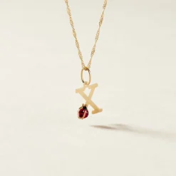 Pendentif Helidie Coccinelle Lettre Or Jaune