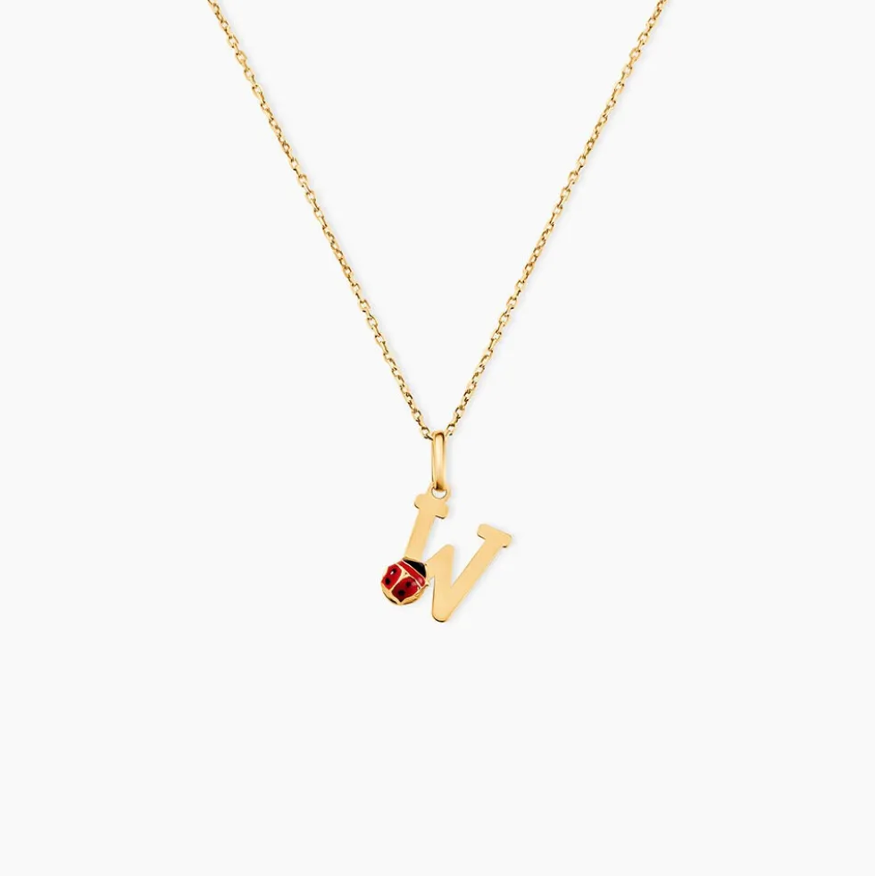 Pendentif Helidie Coccinelle Lettre Or Jaune