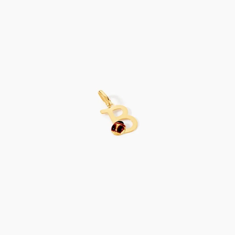 Pendentif Helidie Coccinelle Lettre Or Jaune