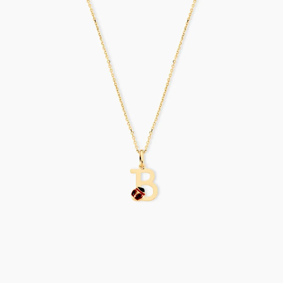 Pendentif Helidie Coccinelle Lettre Or Jaune