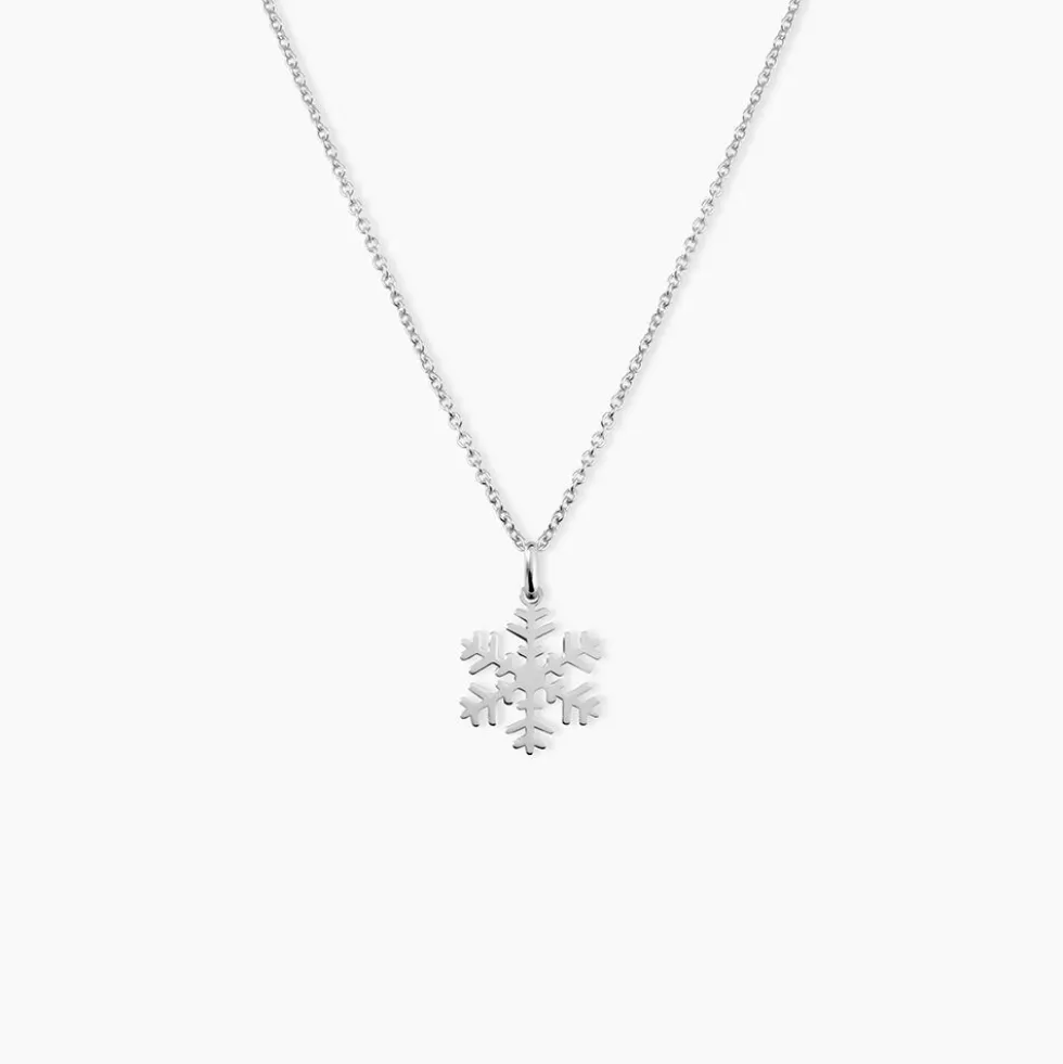 Pendentif Herbertine Flocon Or Blanc