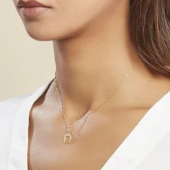 Pendentif Hillary Fer A Cheval Or Jaune