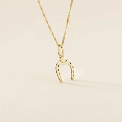 Pendentif Hillary Fer A Cheval Or Jaune