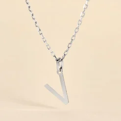 Pendentif Ionia Lettre Or Blanc
