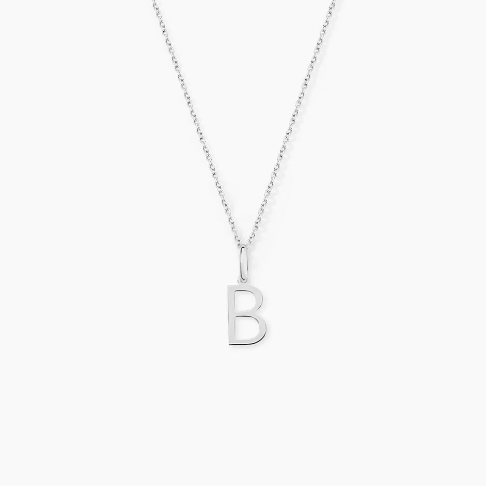 Pendentif Ionia Lettre Or Blanc