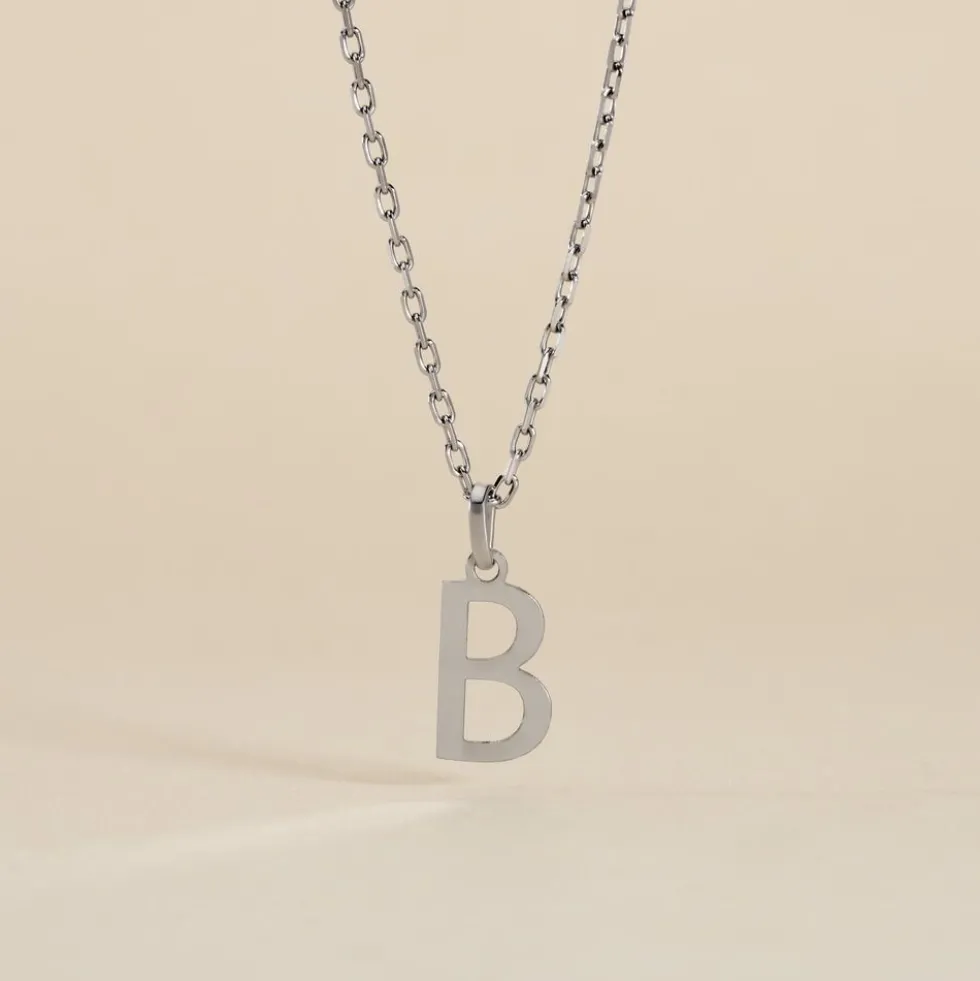 Pendentif Ionia Lettre Or Blanc