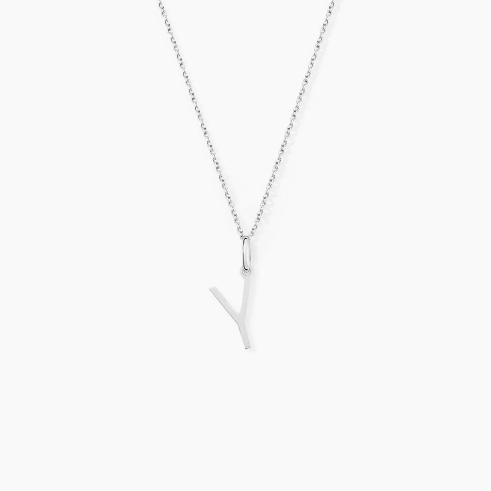 Pendentif Ionia Lettre Or Blanc